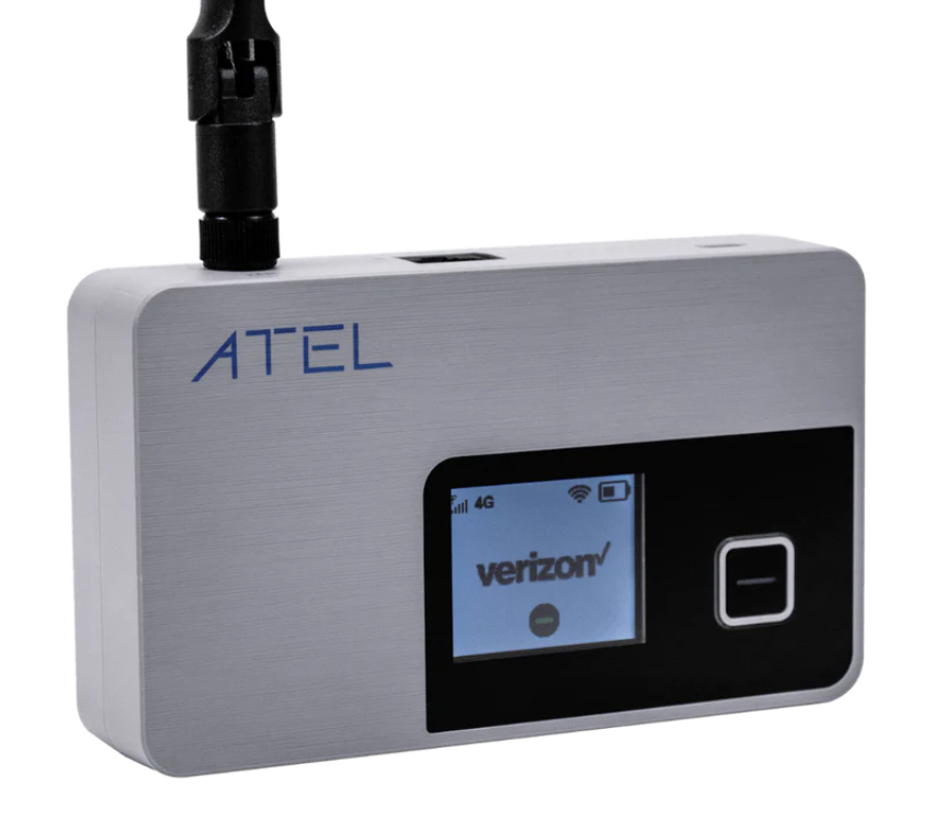 ATEL Axis V810A - Base LTE Router - new extended 2500 mAh battery, antenna, LCD screen